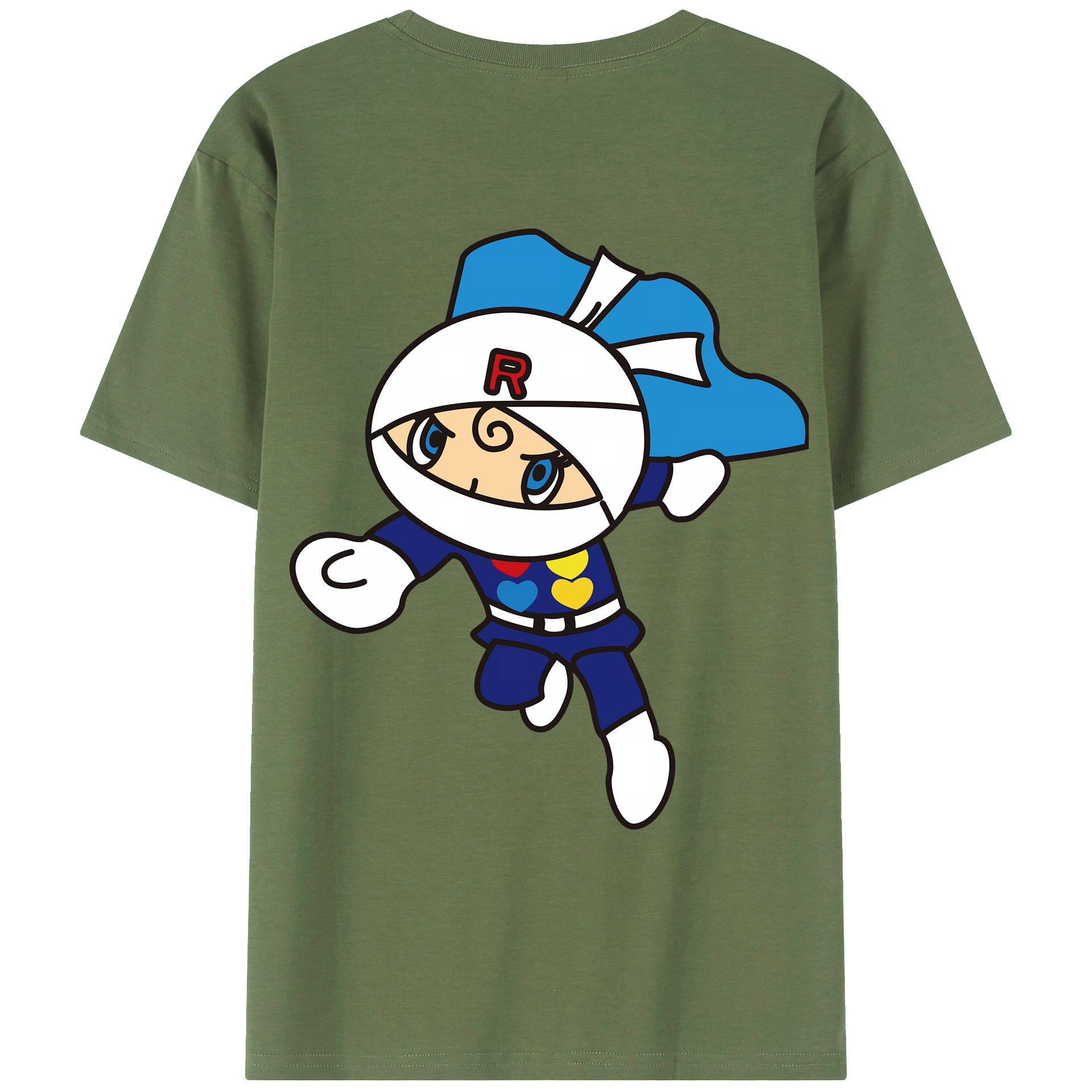 （画像用） アンパンマン Anpanman 綿100％ メンズ半袖Tシャツ（バックプリント） 通気性